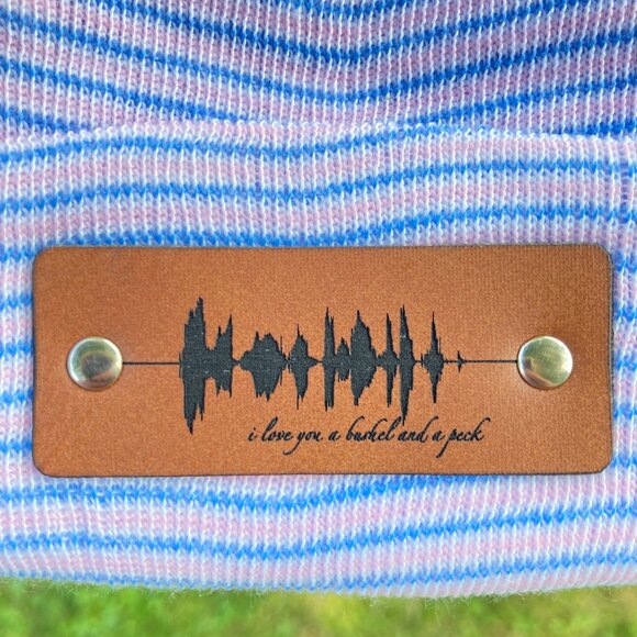 I Love You A Bushel And A Peck Soundwave Newborn Baby Beanie - Premade - Picture 8 of 9